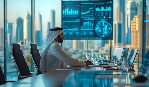 businessman-modern-office-with-city-view-illustration_1088041-40279